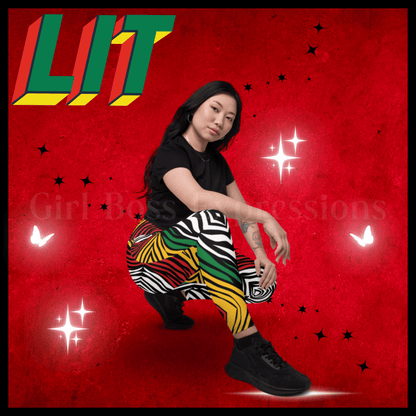 Rasta Zebra Print Leggings|Snug Fit|Perfect Stretch|Gym Ready| Yoga Approved